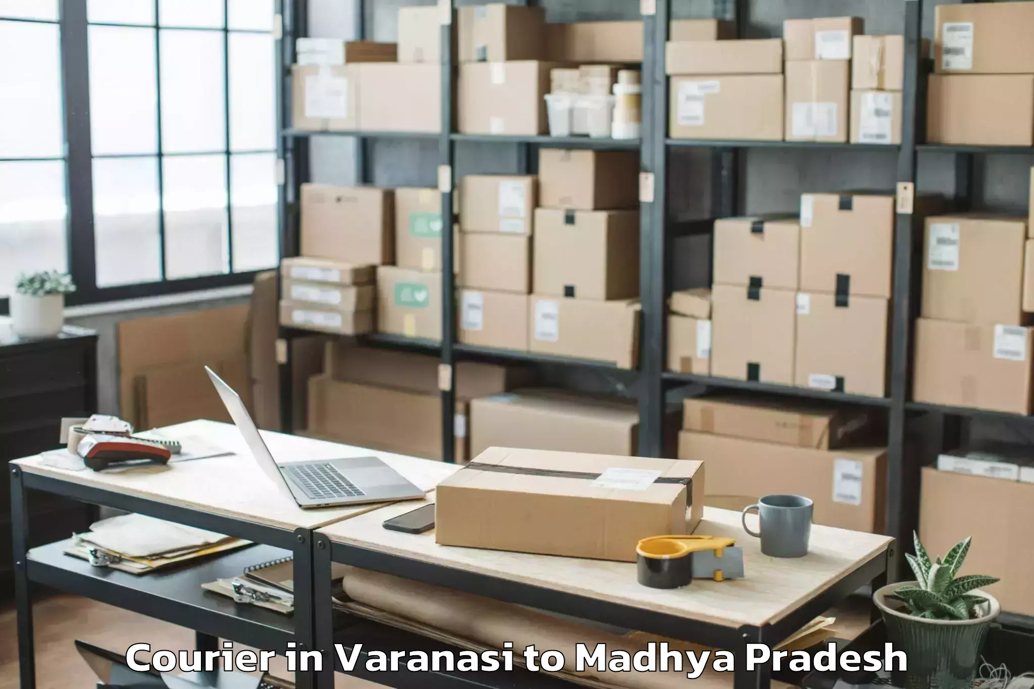 Leading Varanasi to Guna Airport Gux Courier Provider